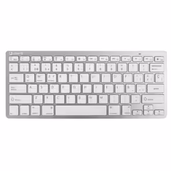 SilverHT 111938640199, Mini, Bluetooth, Clavier à membrane, Argent, Blanc