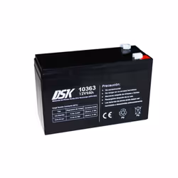 DSK 10363, Sealed Lead Acid (VRLA), 12 V, Noir, 9 Ah, 2,6 kg, 151 mm