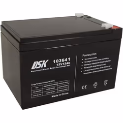 Batterie au plomb AGM - DSK - 12V 12Ah - Haute capacité - Scellée - Idéale pour mobilité et sécurité
