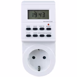 Silver Electronics 49401, Programmateur journalier/hebdomadaire, Blanc, Numérique, LCD, Boutons, IP20