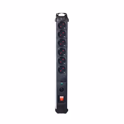 Silver Electronics 49646 multiprise 1,5 m 6 sortie(s) CA Intérieure Aluminium, Noir