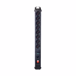Silver Electronics 49648 multiprise 1,5 m 8 sortie(s) CA Intérieure Aluminium, Noir
