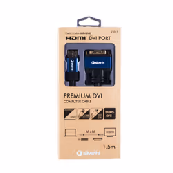 SilverHT 93015 câble vidéo et adaptateur 1,5 m HDMI-A DVI Noir, Bleu