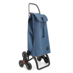 IMAX MF - Chariot de course - 6 roues - Bleu marine - Pratique et confortable grande capacité pliable et résistant à l’eau -