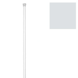 Barre de salle de bain droite extensible 18 mm. (1.23-2.16) Blanc
