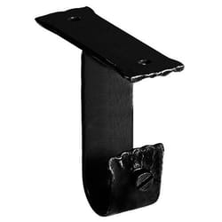 Paire de Supports Plafond en Fer Forgé Noir diam 28mm
