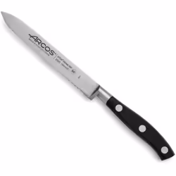 Couteau Tomate Arcos Riviera 232000 de Nitrum Steel, avec Mango de Polyoxyméthylène et 13 cm de lame en étui . Lignes arrondi ...