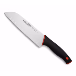 Arcos Séries Duo - Couteau Santoku - Lame Acier Inoxydable Nitrum 180 mm - Manche Polypropylène Recouvert d'Élastomère Couleu ...