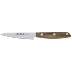 ARCOS Couteau de Cuisine Professionnel en Acier Inoxydable – Idéal pour Éplucher les Fruits et Légumes, Manche en Bois d'Ovengkol 100% Naturel FSC – M