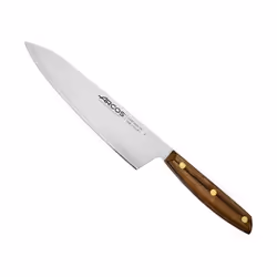 ARCOS Couteau de Chef en Acier Inoxydable 210 mm – Couteau de Cuisine Professionnel pour la Cuisson, Manche en Bois d'Ovengko ...