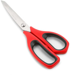Arcos - Ciseaux de cuisine 185722 en acier inoxydable et mango Polypropylène + 240 mm élastomère rouge sous blister.