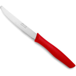 Arcos Séries Nova - Couteau de Table - Lame Acier Inoxydable Nitrum 110 mm - Manche Polypropylène Couleur Rouge