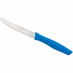 Arcos Séries Nova - Couteau de Table - Lame Acier Inoxydable Nitrum 110 mm - Manche Polypropylène Couleur Bleu