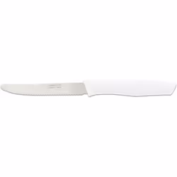 Couteau de table Arcos Nova 188824 en acier inoxydable Nitrum et mango en polypropylène, blanc, lame de 11 cm avec couvercle  ...