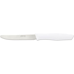 Couteau de table Arcos Nova 188824 en acier inoxydable Nitrum et mango en polypropylène, blanc, lame de 11 cm avec couvercle et boîte de présentation.