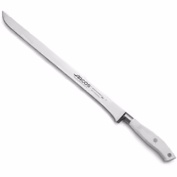 Couteau à jambon Arcos Riviera Blanc 231124 de Nitrum Steel, avec Mango de Polyoxyméthylène et lame de 30 cm dans un étui . L ...