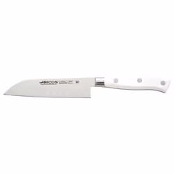 Arcos Séries Riviera Blanc - Couteau Santoku - Lame Acier Inoxydable Forgé Nitrum 140 mm - Manche Polyoxyméthylène (POM) Coul ...