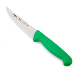 Arcos - Couteau de cuisine Couleur - Prof 290421 en acier inoxydable Nitrum et mango polypropylène vert ergonomique avec lame de 13 cm, vitrine.