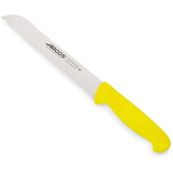 Arcos - Couteau à pain (nacré) Couleur - Prof 291400 acier inoxydable Nitrum et mango Lame ergonomique en polypropylène jaune et lame de 20 cm,