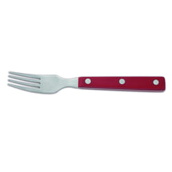 Arcos Couteaux de Table - Fourchette à Steak - Acier Inoxydable 18/10 et 195 mm - Manche Polyoxyméthylène (POM) Couleur Rouge