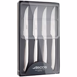 Arcos Jeu de Couteaux à Viande 4 Pièces - Couteaux de Poche avec Bord Perlé pour Couper et Fileter la Viande - Lame et Manche ...