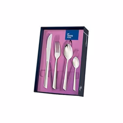 Arcos Ensemble de Couverts 24 Pièces pour 6 Personnes - Set Complet - 6 Cuillères. 6 Couteaux. 6 Fourchettes. 6 Cuillères à D ...