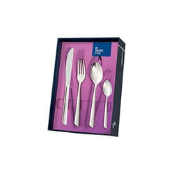 Arcos Ensemble de Couverts 24 Pièces pour 6 Personnes - Set Complet - 6 Cuillères. 6 Couteaux. 6 Fourchettes. 6 Cuillères à Dessert - Série Toscana. C