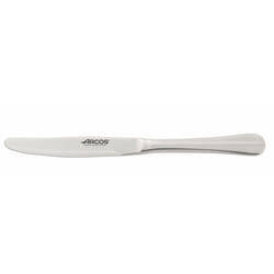 Couteau de table burdeaux - Couteau de table perlé à pointe arrondie. Monobloc d'une seule pièce.