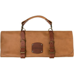 Pochette à couteau en cuir et métal d'une capacité de 5 pièces. - Arcos
