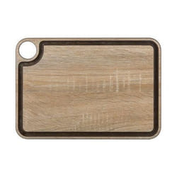Planche à découper décors bois clair avec rigole 330 x 230 mm ARCOS