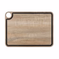 Planche à découper décors bois avec rigole  377 x 277 mm ARCOS