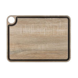 Planche à découper décors bois avec rigole  377 x 277 mm ARCOS