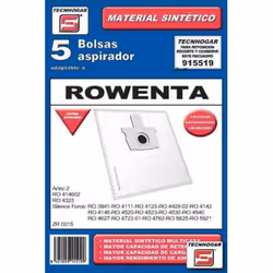TECNHOGAR 915519, Aspirateur sans sac, Sac à poussière, Blanc, Rowenta, 5 pièce(s)