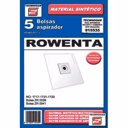 TECNHOGAR 915535, Aspirateur sans sac, Sac à poussière, Blanc, Rowenta, 5 pièce(s)