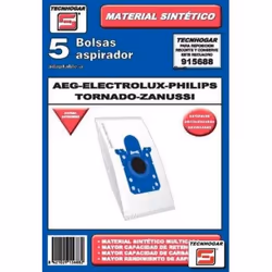 TECNHOGAR 915688, Aspirateur sans sac, Sac à poussière, Blanc, AEG, Electrolux, Philip, 5 pièce(s)