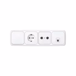 Simon 31641-30 Plaque de commutation et obturateur Blanc