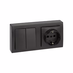 Simon 73620-62 Plaque de commutation et obturateur Graphite