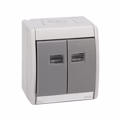 Simon 4400026-035 Plaque de commutation et obturateur Gris