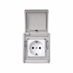 Simon 4490432-035 prise de courant Type F Gris