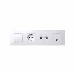 Simon 2700640-030 Plaque de commutation et obturateur Blanc