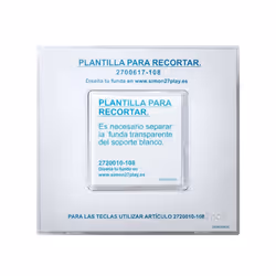 Simon 2720010-108 Plaque de commutation et obturateur Transparent
