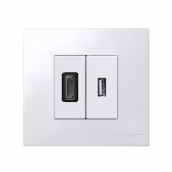 Simon 2701090-030 prise de courant USB Blanc