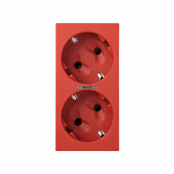 Simon 50010432-037, Type F, Rouge, IP20, CE, 250 V, 16 A