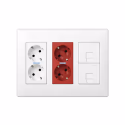 Simon 50010432-037 prise de courant Type F Rouge
