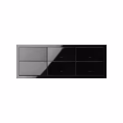 Simon 10000630-138 Plaque de commutation et obturateur Noir