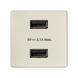 Simon 2701096-031 prise de courant 2x USB Ivoire