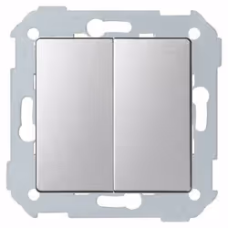 Double interrupteur avec connexion rapide par borne et clé 10AX en finition aluminium froid Simon 82. La gamme Simon 82 est c ...