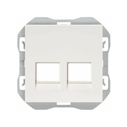 Simon - 270 Couvercle double RJ45 sans connecteur blanc 20000088-090