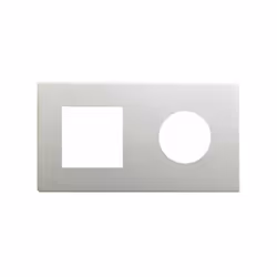 SIMON 270 | Cadre minimum avec 2 éléments 1 douille + 1 module aluminium 27190620-093 Les cadres Simon 270 sont disponibles e ...