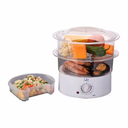 JATA CV200 cuiseur vapeur 2 Nombre de paniers Pose libre 400 W Transparent, Blanc